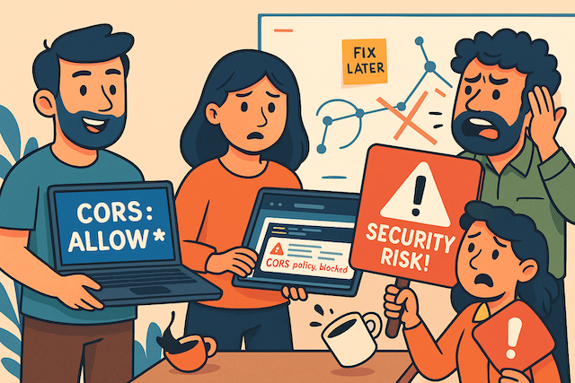 CORS Allow All: Biar ga ada error CORS buat FE, padahal kan bahaya...